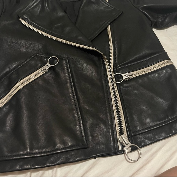 AllSaints Leather Biker Jacket - Picture 5 of 7